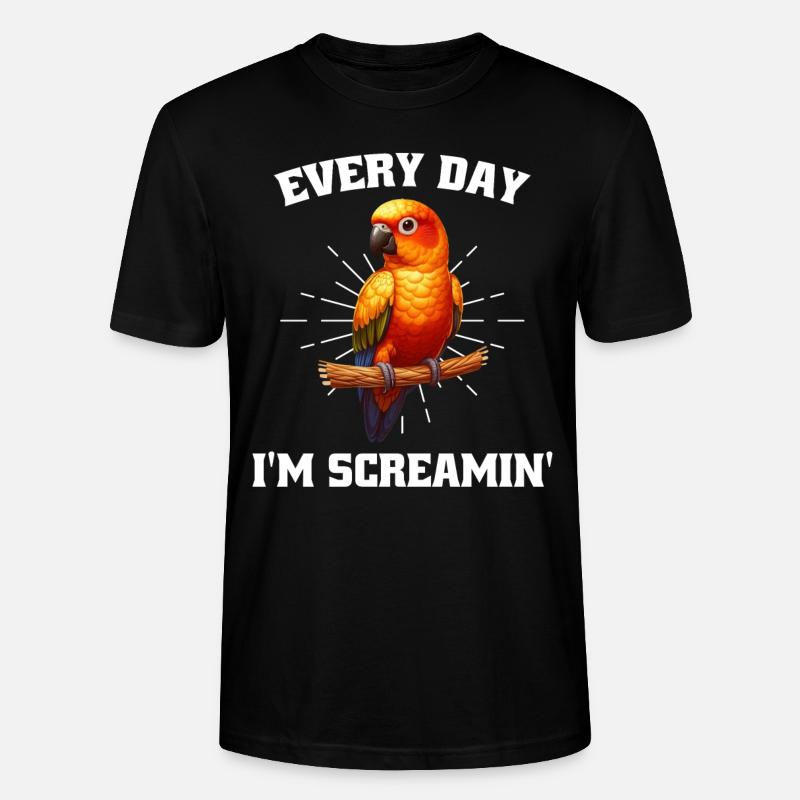 Sun conure - Stanley/Stella Unisex Bio-T-Shirt CRAFTER - Schwarz