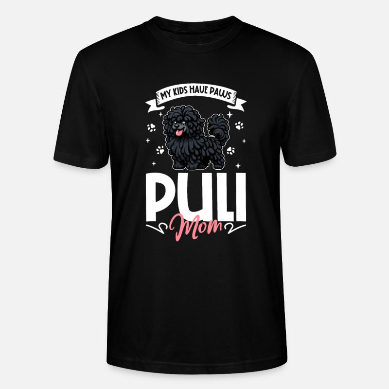 Puli Mama - T-shirt bio CRAFTER Stanley Stella Unisexe - noir