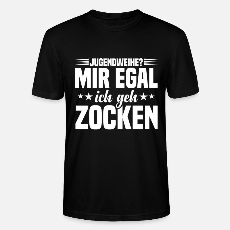 Jugendweihe Feier Sprüche zur Jugendweihe - Stanley/Stella Unisex Bio-T-Shirt CRAFTER - Schwarz