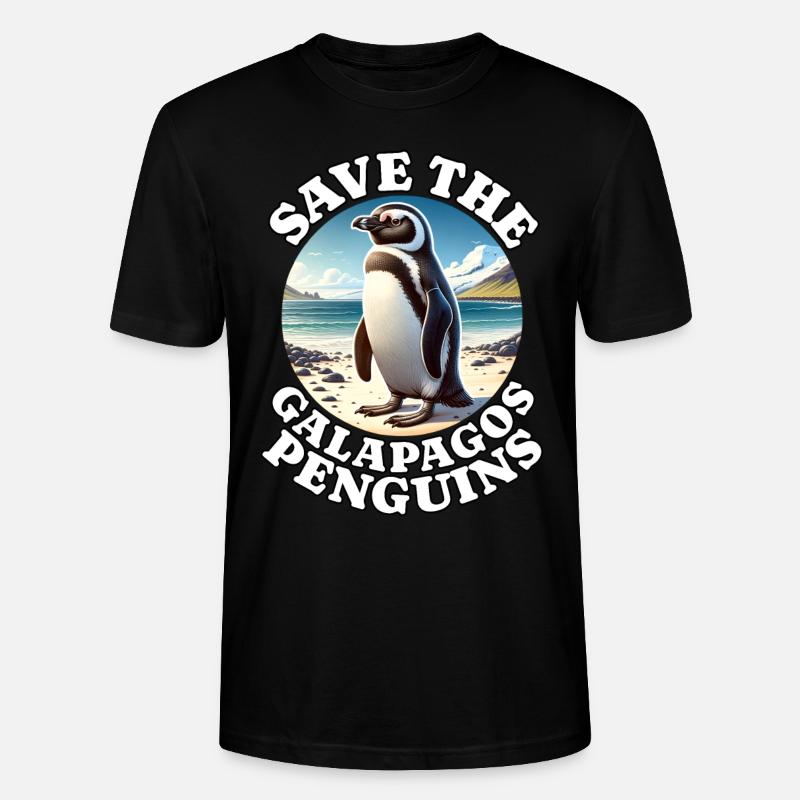 Galapagos Pinguin - Stanley/Stella Unisex Bio-T-Shirt CRAFTER - Schwarz