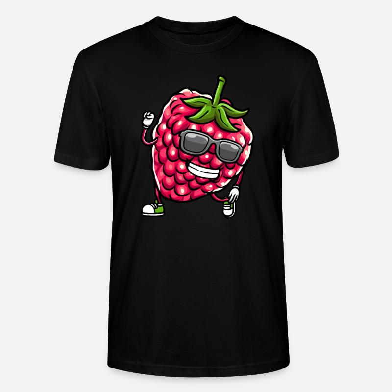 Beere Dancing Himbeeren Obst - Stanley/Stella Unisex Bio-T-Shirt CRAFTER - Schwarz