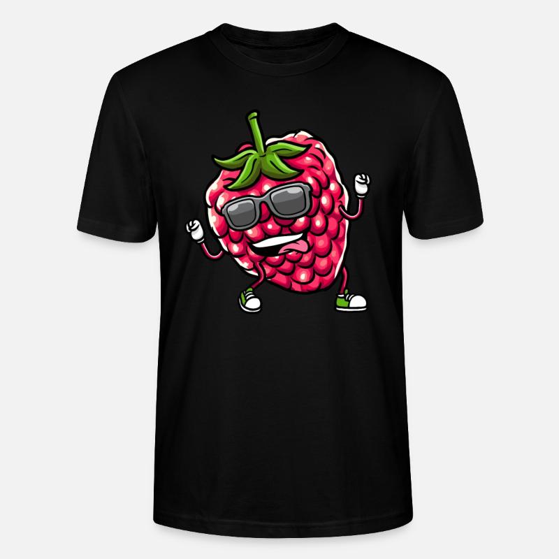 Baies Dansant Framboises Fruit - T-shirt bio CRAFTER Stanley Stella Unisexe - noir