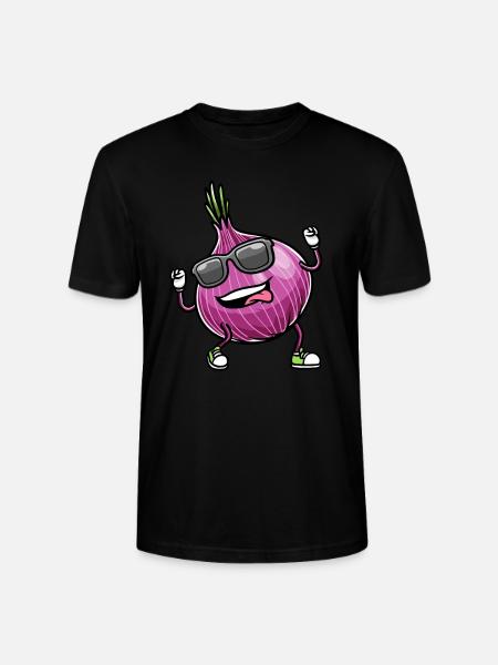 Red Onion Vegetables - Stanley/Stella CRAFTER Unisex Organic T-Shirt - black