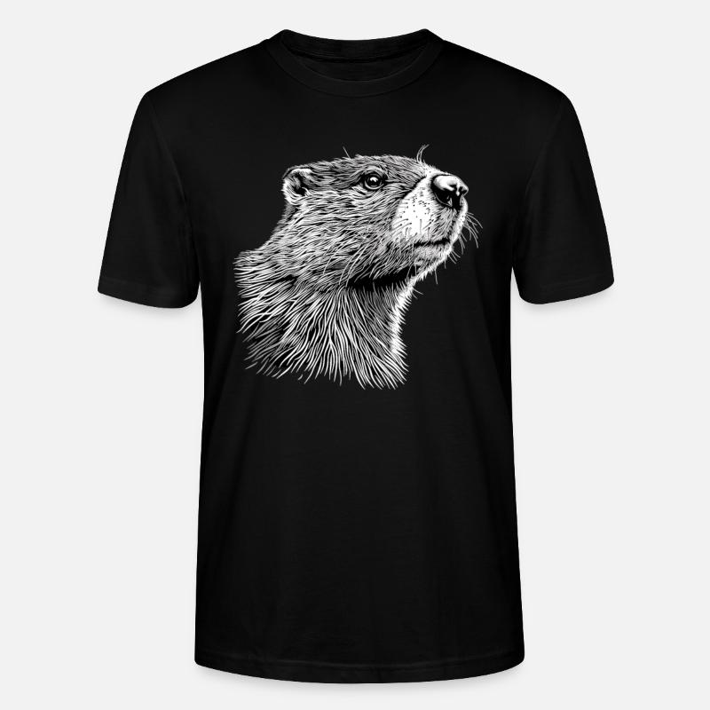 Beaver Biber - Stanley/Stella Unisex Bio-T-Shirt CRAFTER - Schwarz