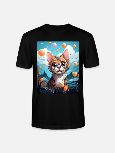 Bengal Cat - Stanley/Stella CRAFTER Unisex Organic T-Shirt - black