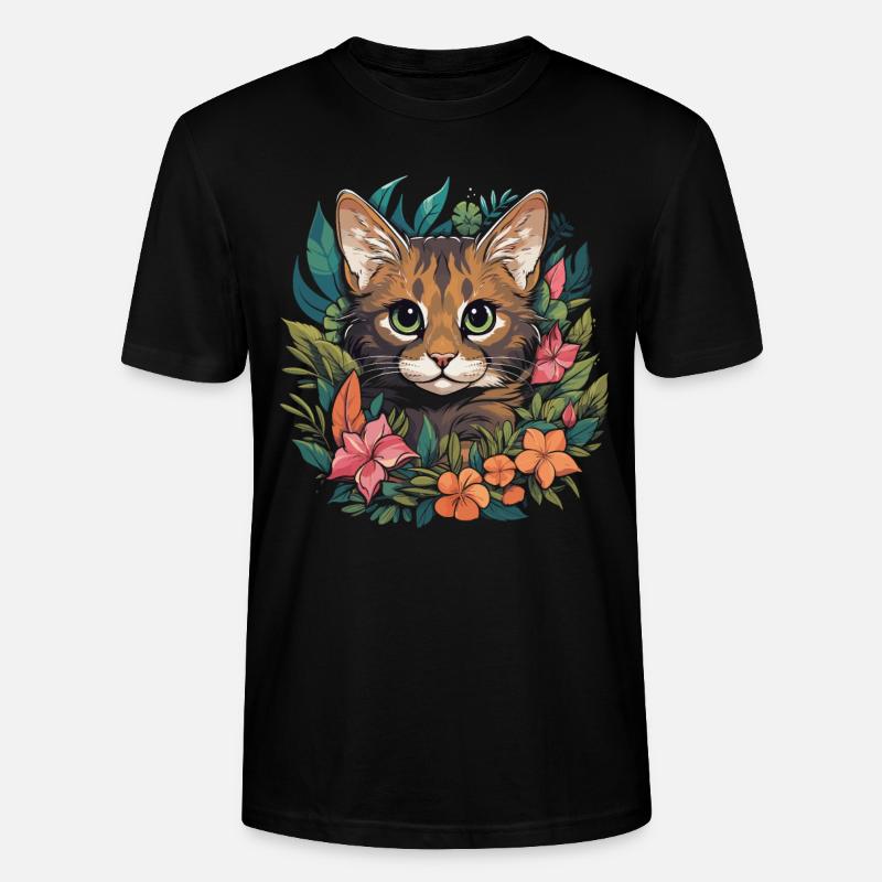 Chat du Bengale - T-shirt bio CRAFTER Stanley Stella Unisexe - noir