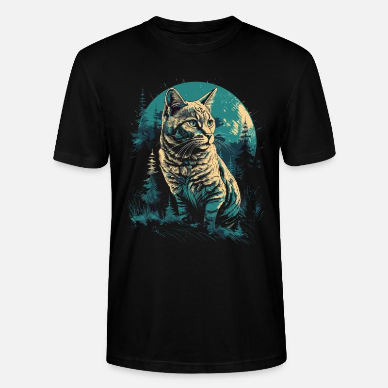 Bengal Katze - Stanley/Stella Unisex Bio-T-Shirt CRAFTER - Schwarz