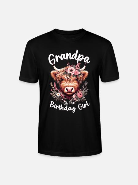 Papi de la fille d’anniversaire - T-shirt bio CRAFTER Stanley Stella Unisexe - noir