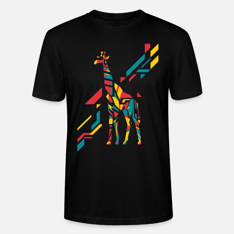 Bunte Abstrakte Giraffe Kunst - Stanley/Stella Unisex Bio-T-Shirt CRAFTER - Schwarz