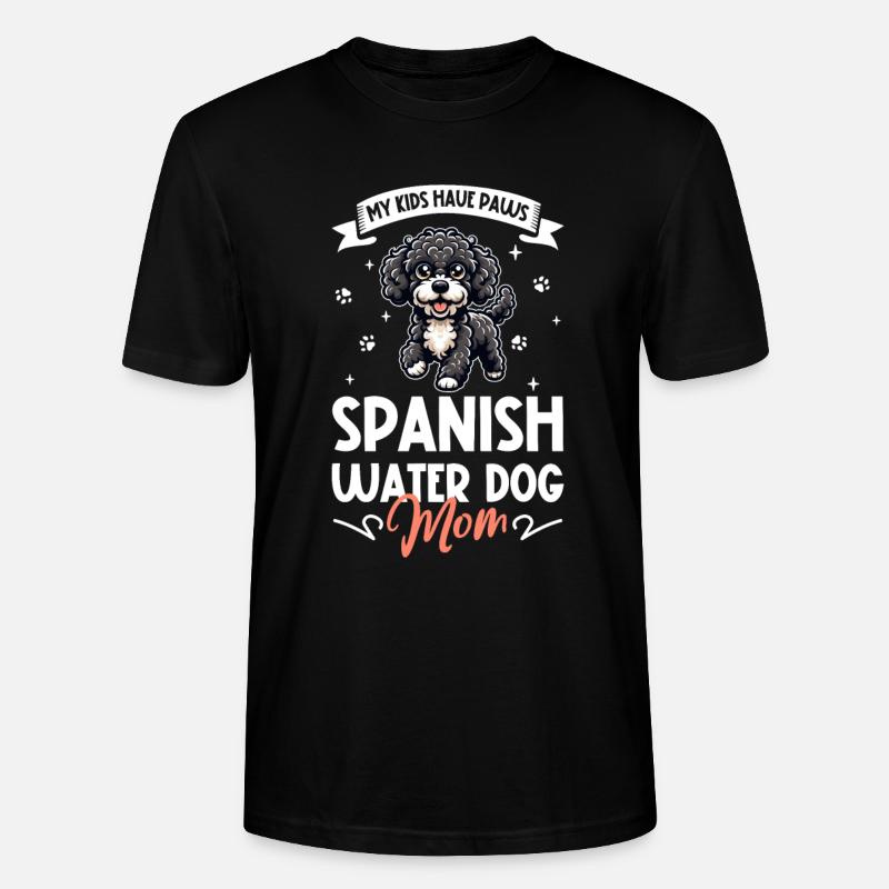 Maman chien d’eau espagnol - T-shirt bio CRAFTER Stanley Stella Unisexe - noir