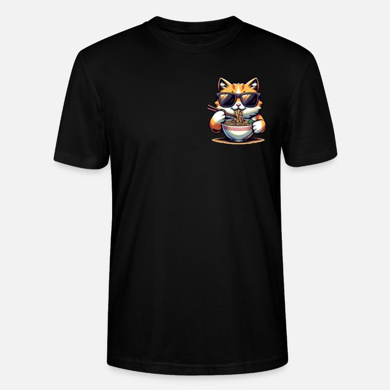 Poche de ramen pour chat - T-shirt bio CRAFTER Stanley Stella Unisexe - noir