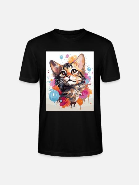 Bengal Katze - Stanley/Stella Unisex Bio-T-Shirt CRAFTER - Schwarz