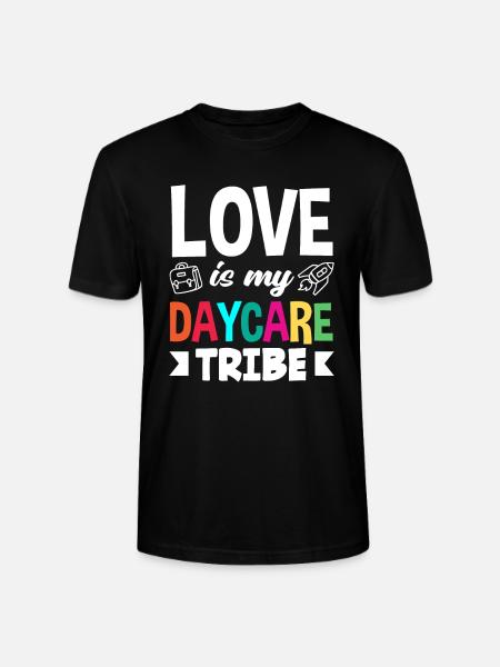 Love is my kindergarten tribe - Stanley/Stella CRAFTER Unisex Organic T-Shirt - black