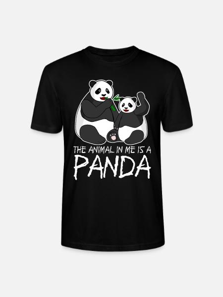 Pandas Giant Panda Panda Bear - Stanley/Stella CRAFTER Unisex Organic T-Shirt - black