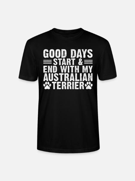 Australian Terrier Gifts - Stanley/Stella CRAFTER Unisex Organic T-Shirt - black
