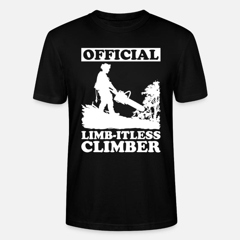 Arborist Baumpfleger Baumkletterer Baumklettern - Stanley/Stella Unisex Bio-T-Shirt CRAFTER - Schwarz
