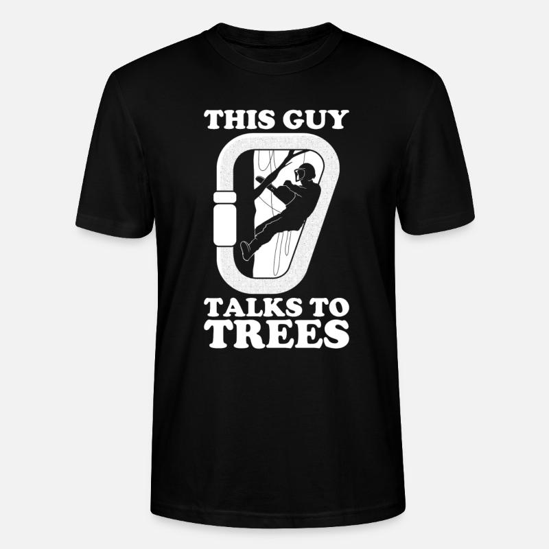 Arborist Baumpfleger Baumkletterer Baumklettern - Stanley/Stella Unisex Bio-T-Shirt CRAFTER - Schwarz