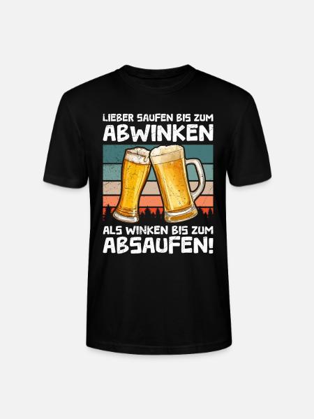 Lustiger Biertrinker Spruch Bier - Stanley/Stella Unisex Bio-T-Shirt CRAFTER - Schwarz
