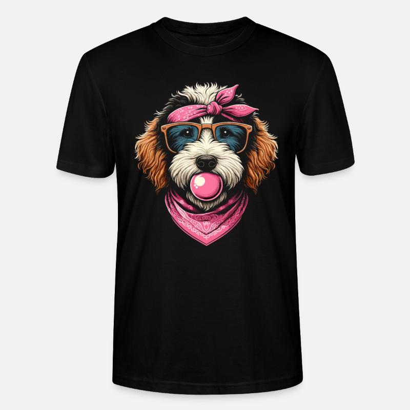 Bernedoodle Hund - Stanley/Stella Unisex Bio-T-Shirt CRAFTER - Schwarz