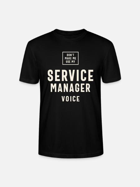 Funny Job Occupation Service Manager - Stanley/Stella CRAFTER Unisex Organic T-Shirt - black