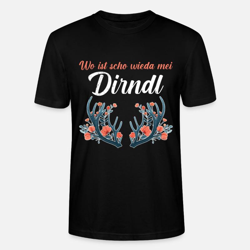 Où est mon dirndl ? Ersartdirndl - T-shirt bio CRAFTER Stanley Stella Unisexe - noir