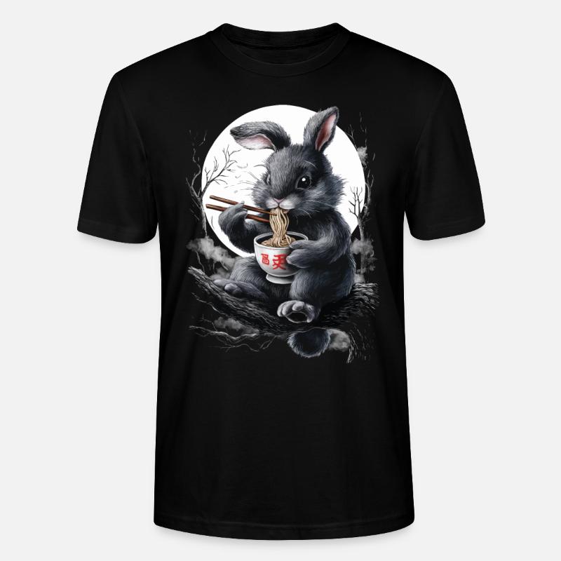 Hase - Stanley/Stella Unisex Bio-T-Shirt CRAFTER - Schwarz