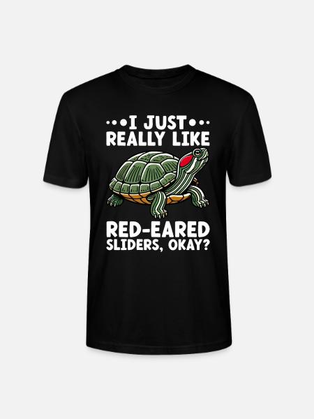 Turtle Red-eared Turtle - Stanley/Stella CRAFTER Unisex Organic T-Shirt - black