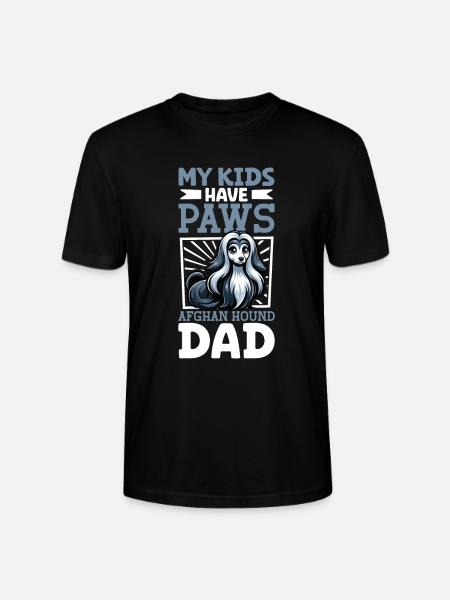 Afghan Hound Dad - Stanley/Stella CRAFTER Unisex Organic T-Shirt - black