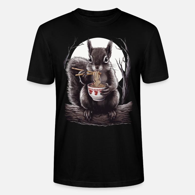 Eichhörnchen - Stanley/Stella Unisex Bio-T-Shirt CRAFTER - Schwarz