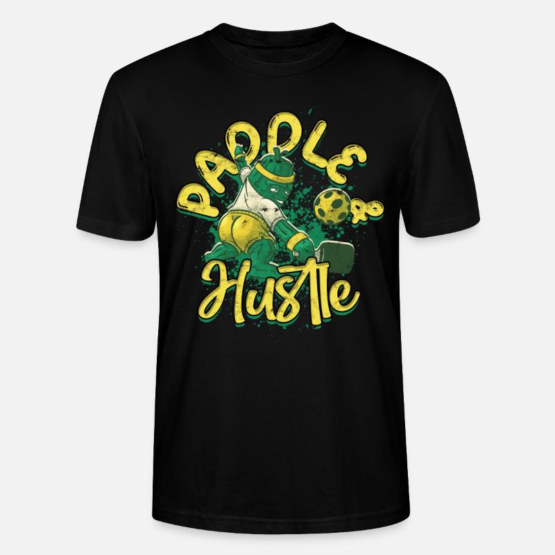 Pickleball Paddle Hustle - T-shirt bio CRAFTER Stanley Stella Unisexe - noir