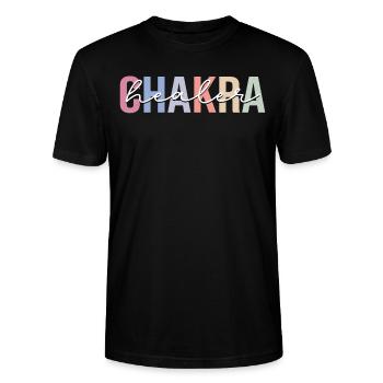 Chakra Healer Chakra Healing Reiki Master - Stanley/Stella Uniseks bio-T-shirt CRAFTER - zwart - Voor - Alina (178cm) & Michal (187cm)