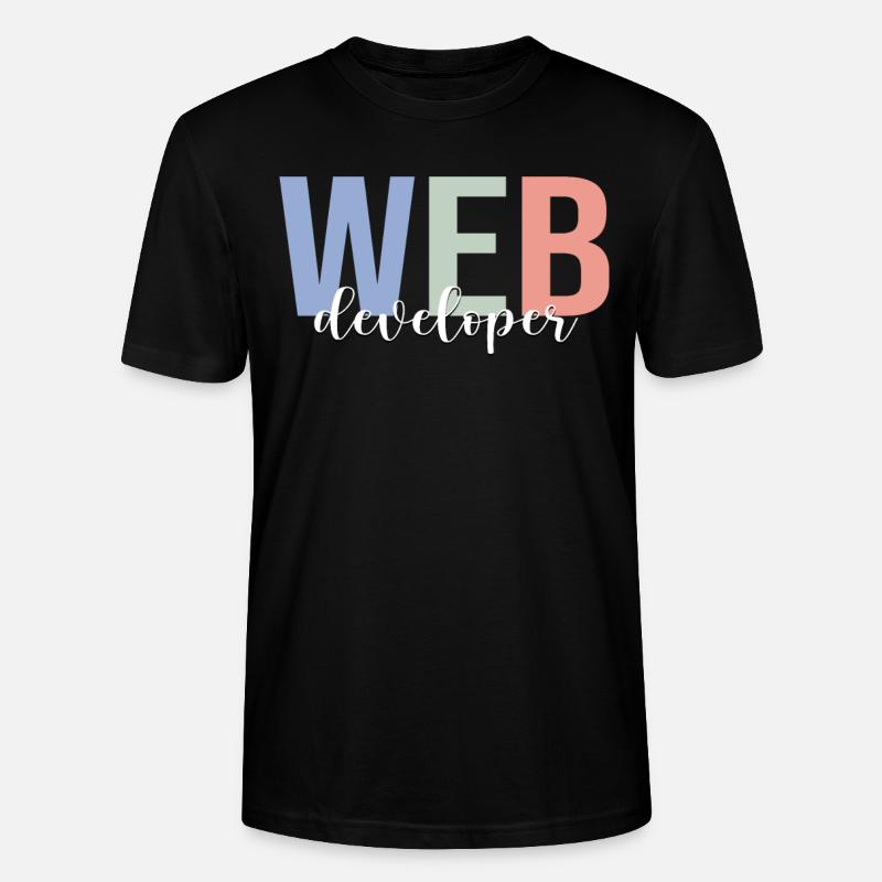 Web Developer Coding Programmer Programming - Stanley/Stella CRAFTER Unisex Organic T-Shirt - black