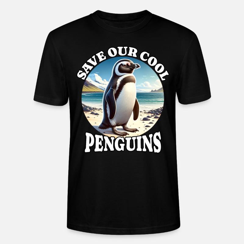 Save Pinguin - Stanley/Stella Unisex Bio-T-Shirt CRAFTER - Schwarz