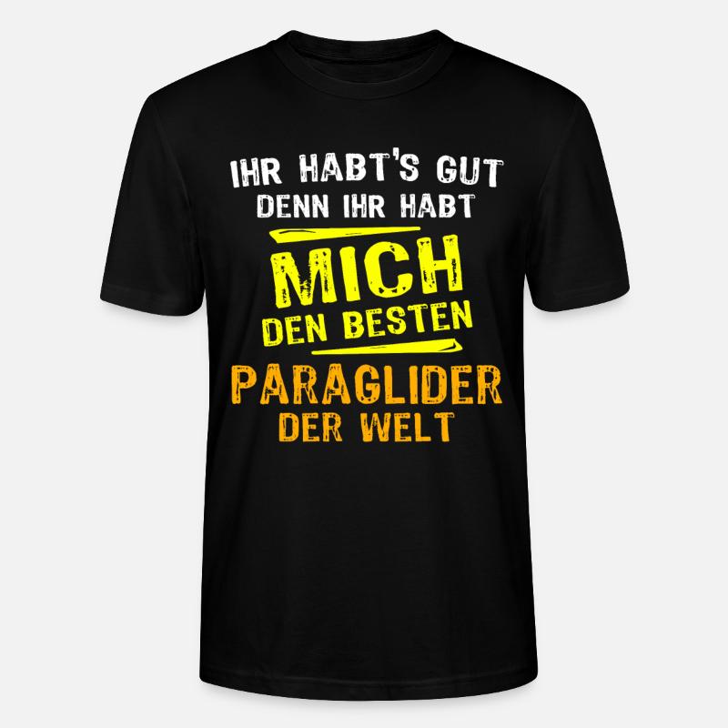 Paraglider Geschenk - Stanley/Stella Unisex Bio-T-Shirt CRAFTER - Schwarz