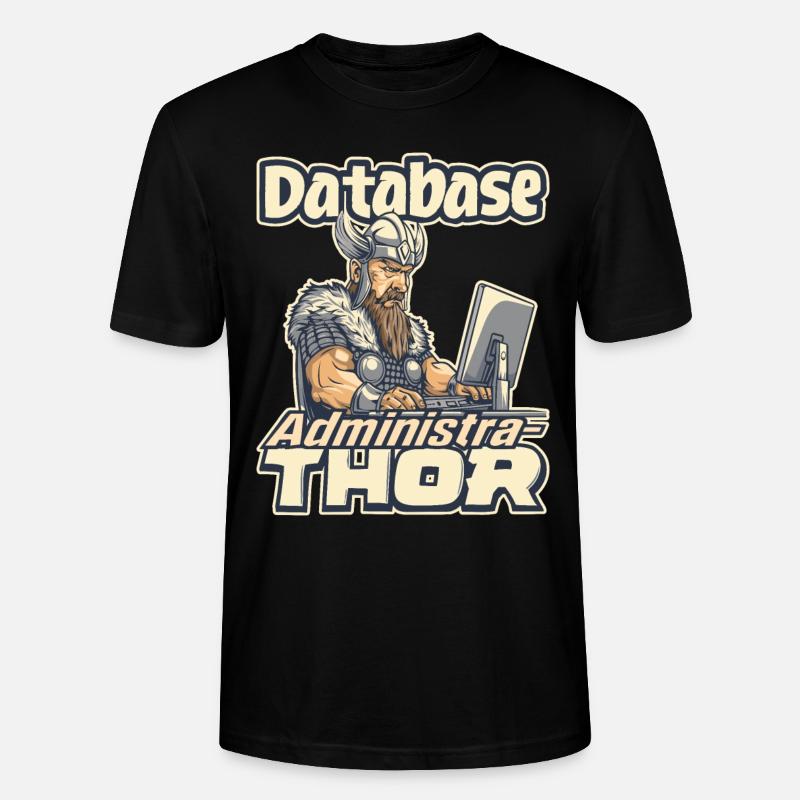 Viking Databaseadministra-thor Nerdy - Stanley/Stella CRAFTER Unisex Organic T-Shirt - black