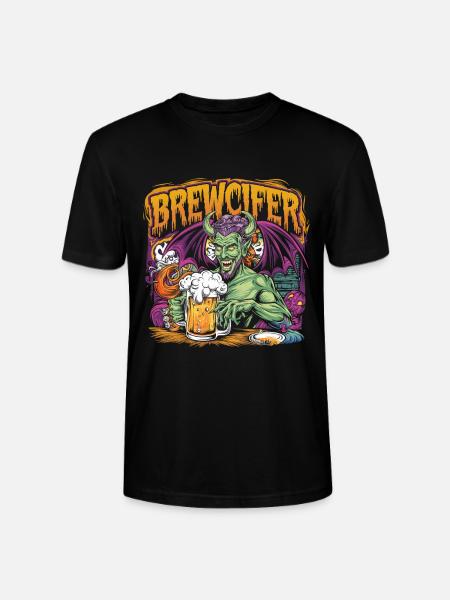 Brewcifer Devil Beer Lover Halloween - Stanley/Stella CRAFTER Unisex Organic T-Shirt - black