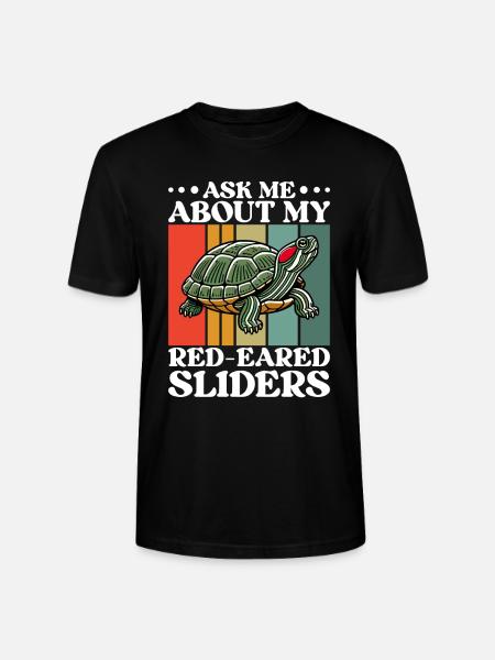 Turtle Red-eared Turtle - Stanley/Stella CRAFTER Unisex Organic T-Shirt - black