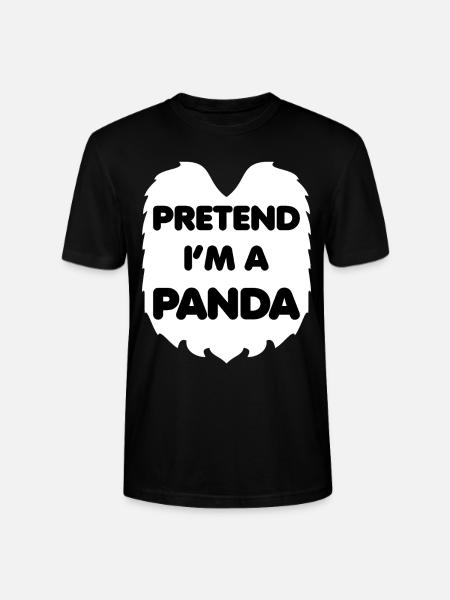 Ich bin ein Panda Pretend I'm a Panda Kostüm - Stanley/Stella Unisex Bio-T-Shirt CRAFTER - Schwarz