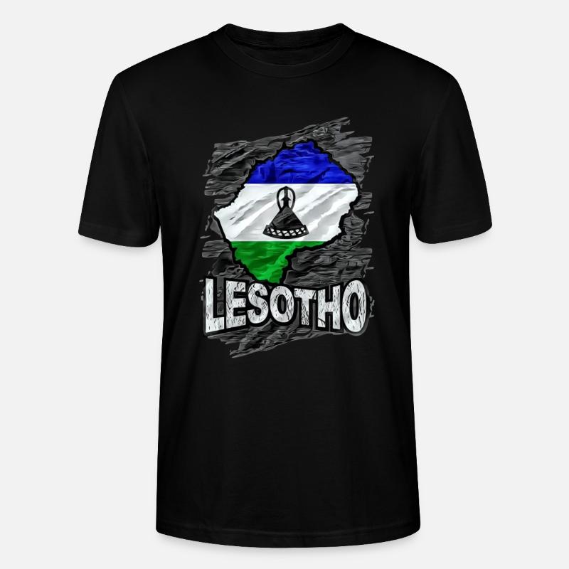Lesotho - Stanley/Stella Unisex Bio-T-Shirt CRAFTER - Schwarz