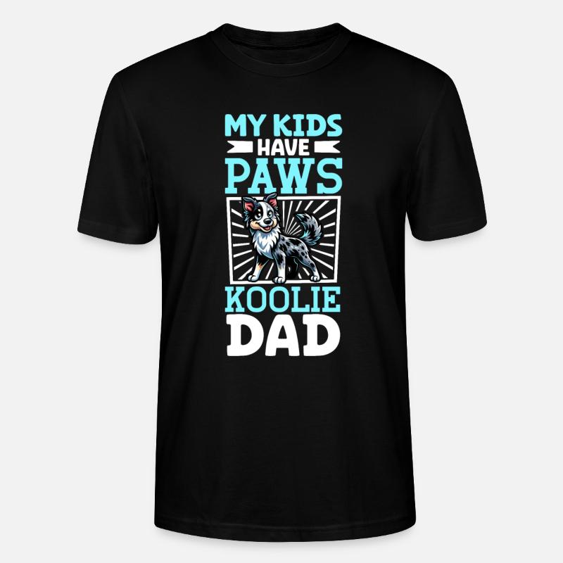 Koolie Dad - Stanley/Stella CRAFTER Unisex Organic T-Shirt - black