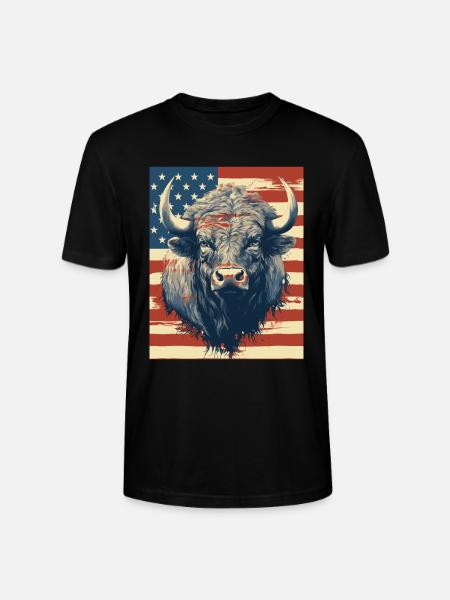 Bison - T-shirt bio CRAFTER Stanley Stella Unisexe - noir