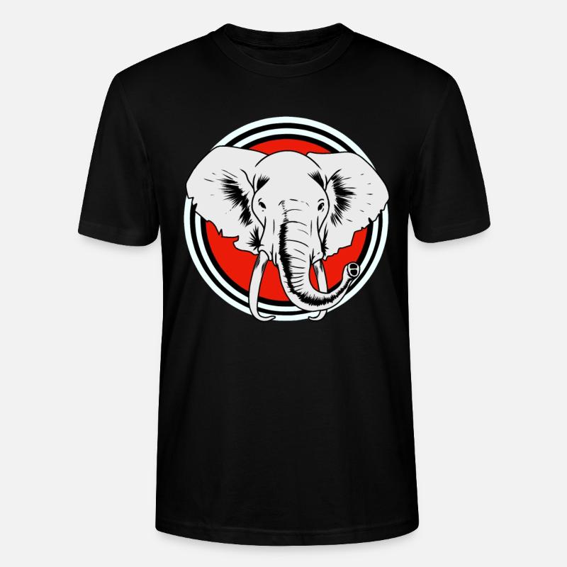 Elefanten Elefant - Stanley/Stella Unisex Bio-T-Shirt CRAFTER - Schwarz