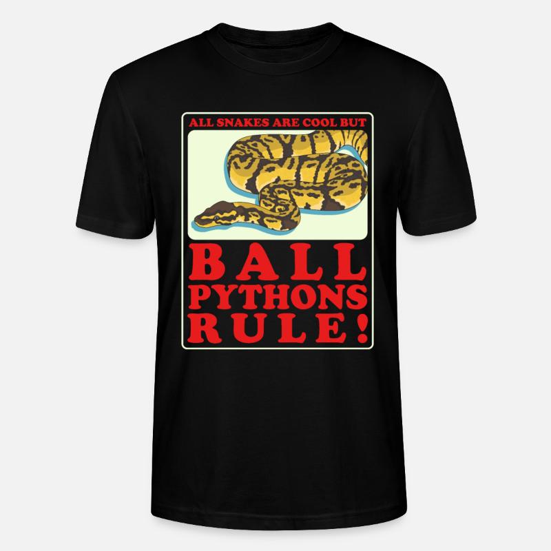 Königspython Python Schlange Geschenk - Stanley/Stella Unisex Bio-T-Shirt CRAFTER - Schwarz