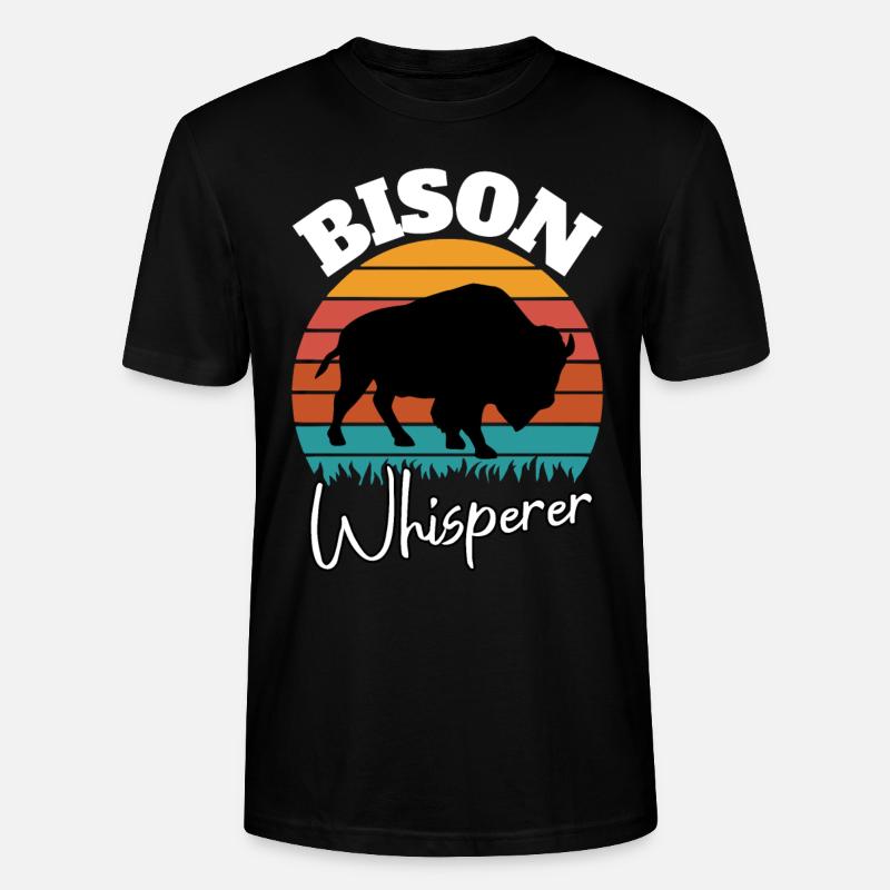 Büffel Flüsterer - Stanley/Stella Unisex Bio-T-Shirt CRAFTER - Schwarz