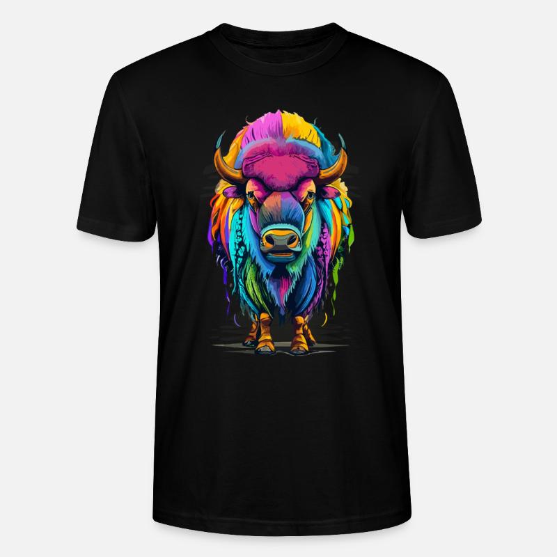 Bison - Stanley/Stella Unisex Bio-T-Shirt CRAFTER - Schwarz