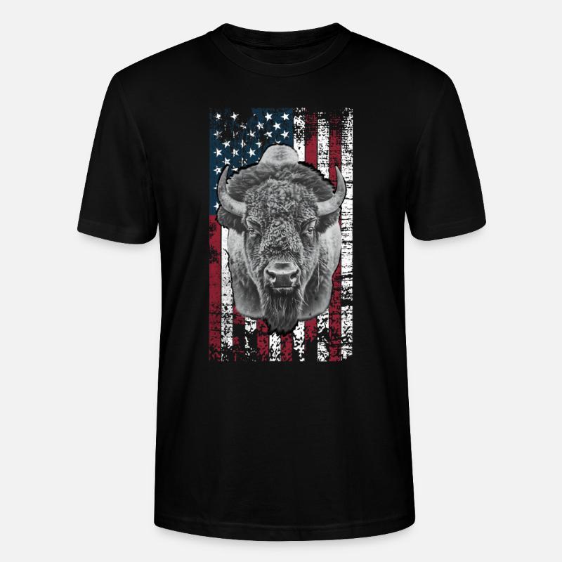Bison US - Stanley/Stella Unisex Bio-T-Shirt CRAFTER - Schwarz