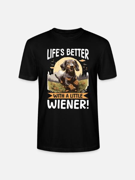 Funny Dachshund Doxie Wiener - Stanley/Stella Unisex Bio-T-Shirt CRAFTER - Schwarz