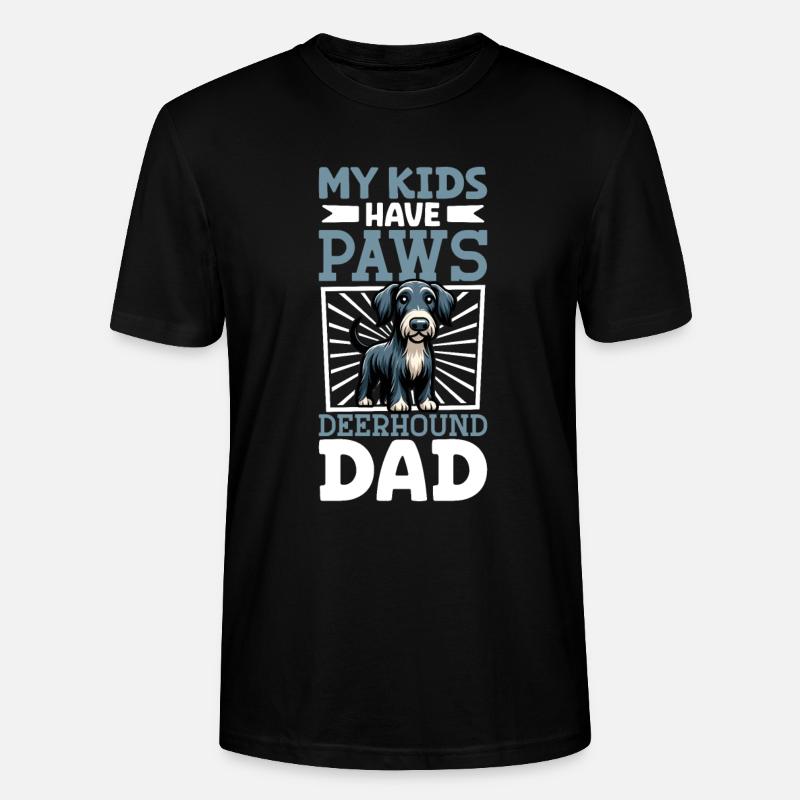 Papa Deerhound - T-shirt bio CRAFTER Stanley Stella Unisexe - noir