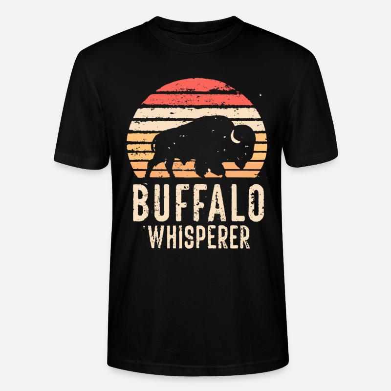 Buffalo Whisperer - Stanley/Stella Unisex Bio-T-Shirt CRAFTER - Schwarz