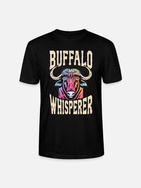Buffalo Whisperer - Stanley/Stella Unisex Bio-T-Shirt CRAFTER - Schwarz